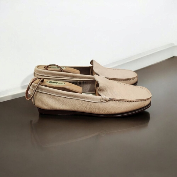 REG COMPANY made in Italy Beige Leather Men Loafers Size US 9/EUR 42 - Picture 14 of 15